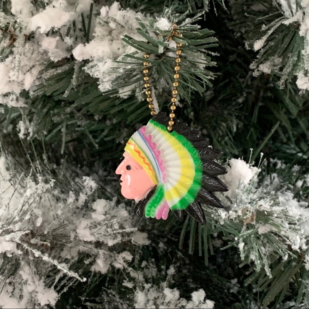 Native American Indian🎄Vintage Ornament keychain